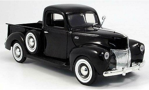 Ford 1940 Pick Up 1/18 Motormax - black diecast model cars