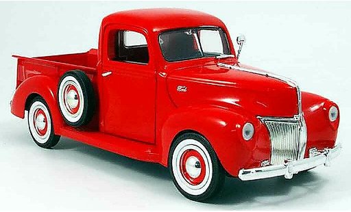 Ford 1940 Pick Up 1/18 Motormax - red diecast model cars