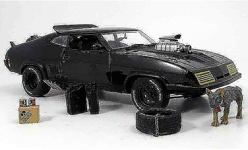 Ford Falcon Interceptor 1/18 Autoart 2 (ford falcon xb gt) noir 1973 diecast model cars