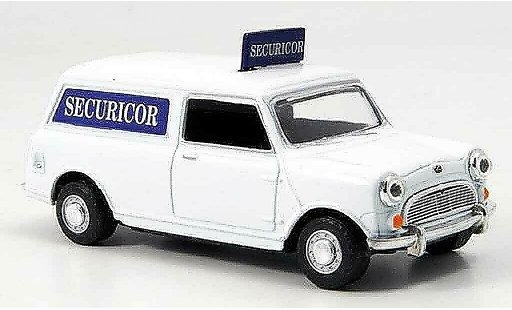 Austin Mini Van utilitaire 1/43 Oxford white blue Securicor diecast model cars