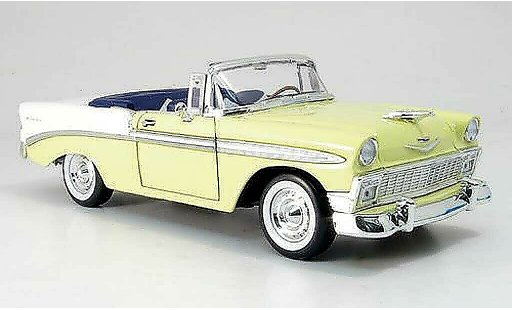 Chevrolet Bel Air Coupe 1/18 Yat Ming 1956 yellow/white diecast model cars