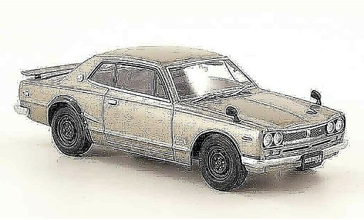 Nissan Skyline 2000 1/43 Ebbro 2000GT R (KPGC10) grey metallisee 2 Turer 1971 diecast model cars