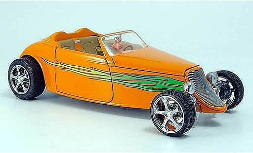 Ford Hot Rod 1933 1/18 Yat Ming convertible orange greene flammen open diecast model cars