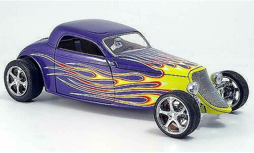Ford Hot Rod 1933 1/18 Yat Ming coupe purple flamming diecast model cars