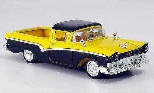 Ford Ranchero Berline 1/43 Yat Ming black yellow 1957 diecast model cars