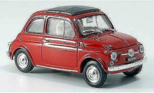 Fiat 500 F 1/43 Brumm red closedes folding roof 1965 diecast model cars