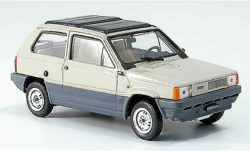 Fiat Panda 45 1/43 Brumm beige avec capote Doppelfolding roof 1981 diecast model cars