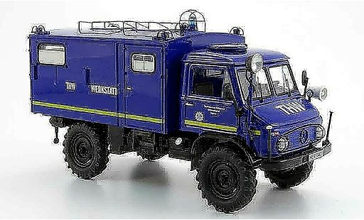 Mercedes Unimog 401-404 1/43 Schuco 404 S THW Werkstatt Funktrunk diecast model cars