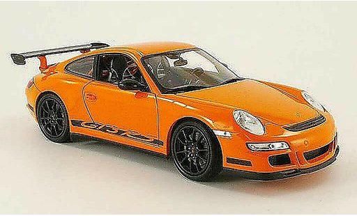 Porsche 911 GT3 RS 1/18 Welly orange diecast model cars