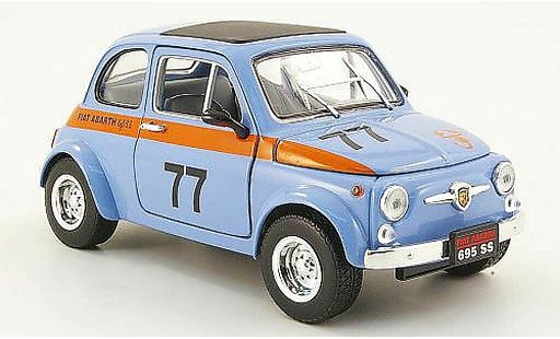 Fiat 500 Abarth 1/18 Mondo Motors 695ss blue no.77 diecast model cars