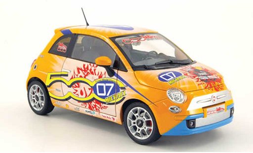 Fiat 500 Schumacher 1/18 Norev michael orange wroom version 2008 diecast model cars