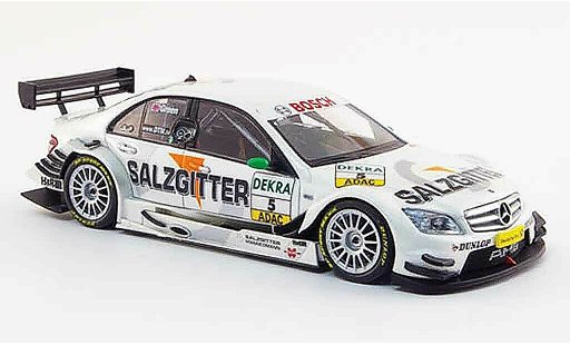 Mercedes Classe C DTM 1/43 Minichamps No.5 Salzgitter AMG Green 2008 diecast model cars
