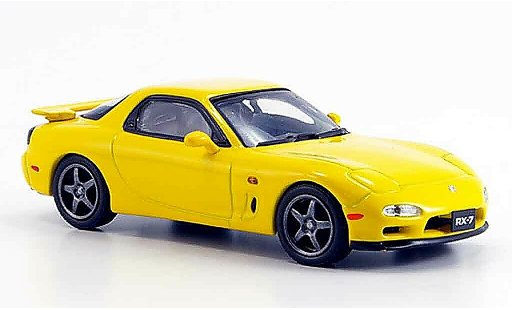 Mazda RX7 1997 1/43 Kyosho R yellow diecast model cars