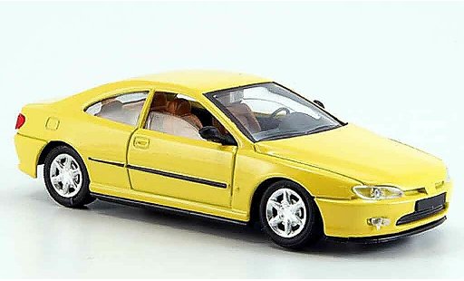 Peugeot 406 Coupe 1/43 Solido yellow diecast model cars