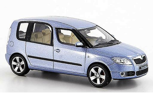 Skoda Roomster Base 1/43 Abrex grey metallisee blue 2006 diecast model cars