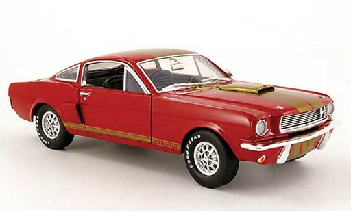 Shelby GT 350 1966 1/18 Shelby Collectibles h red avec bandes or hertz diecast model cars