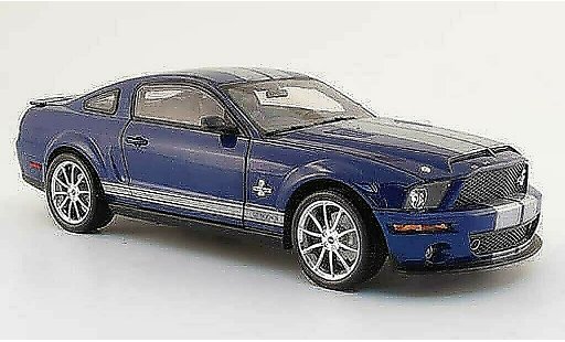 Shelby GT 500 2008 1/18 Shelby Collectibles kr blue avec bandes greys diecast model cars