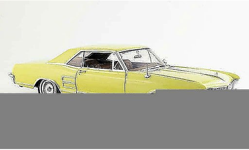 Buick Riviera coupe 1/18 Highway 61 1964 yellow diecast model cars