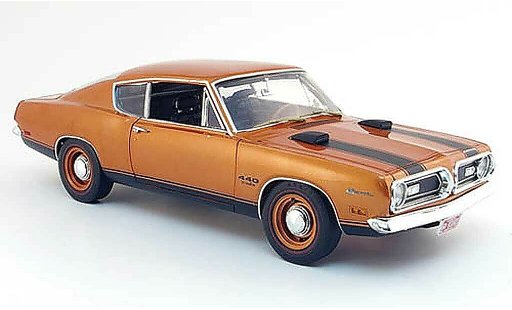 Plymouth Barracuda 1969 1/18 Highway 61 440 bronze diecast model cars