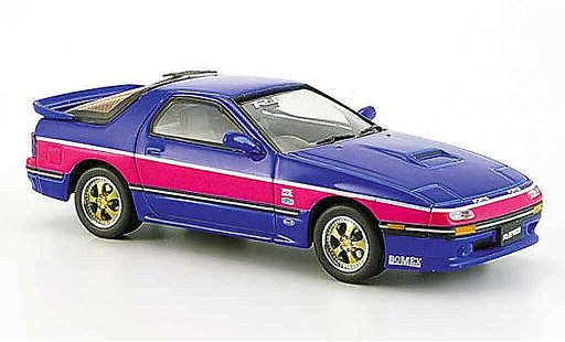 Mazda RX7 1985 1/43 Aoshima blue Savanna FC3S diecast model cars