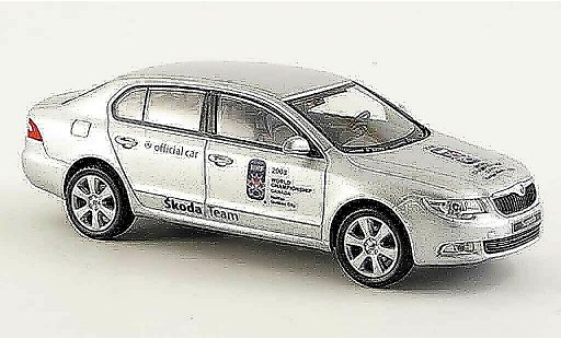 Skoda Superb 2009 1/43 Abrex ii grey metallisee eishockey weltmeistertitel diecast model cars