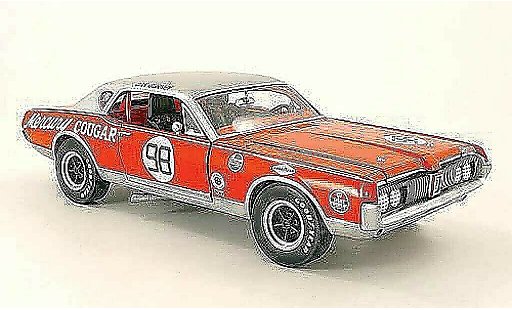 Mercury Cougar Base 1/18 Sun Star no.98 dan gurney 1967 diecast model cars