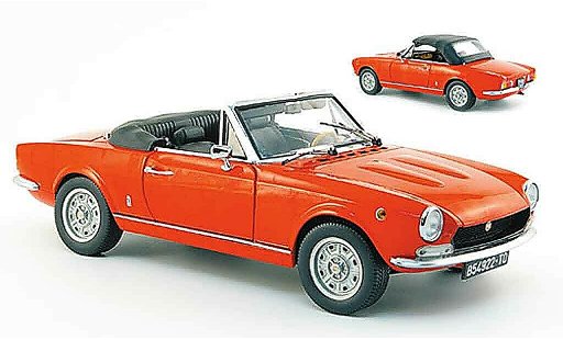 Fiat 124 Sport Spider 1/18 Sun Star bs1 red 1970 diecast model cars