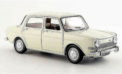Simca 1000 LS 1/18 Norev white 1974 diecast model cars