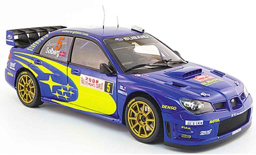 Subaru Impreza WRC 1/18 Autoart no.5 solberg millsrallye monte carlo 2008 diecast model cars