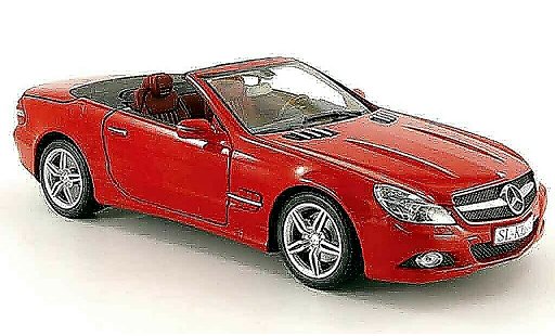 Mercedes Classe SL cabriolet 1/18 Minichamps (r230) red 2008 diecast model cars