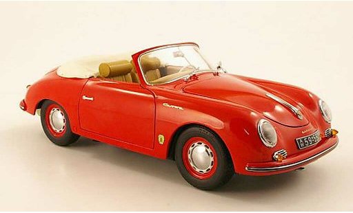 Porsche 356 1955 1/18 Schuco A Convertible red diecast model cars