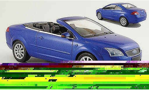 Ford Focus CC CC 1/18 Powco blue with removable roof 2007 diecast model cars