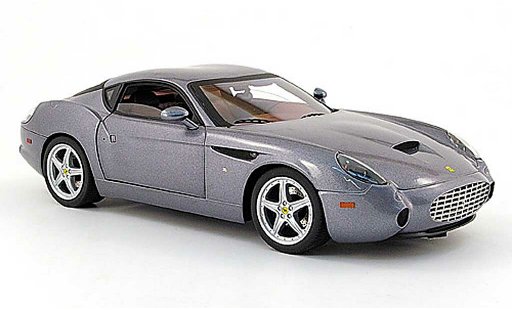 Ferrari 575 GTZ 1/18 Hot Wheels zagato grey diecast model cars