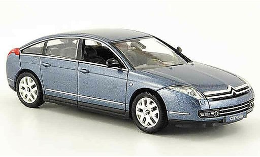 Citroen C6 Berline 1/43 Norev blue grey 2005 diecast model cars