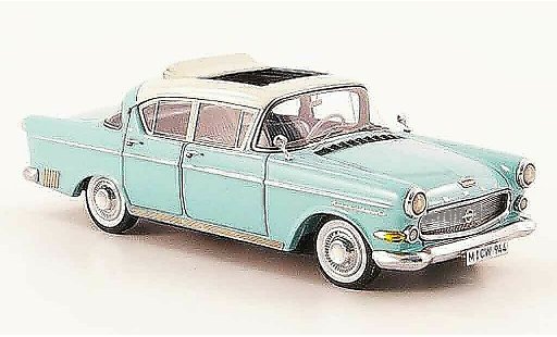 Opel Kapitan P2.5 1/43 Neo 2.5 l turquoise creme liavec. auflage 300 1958 diecast model cars