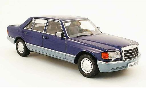 Mercedes 560 Base 1/18 Norev (w126) blue /grey 1985 diecast model cars
