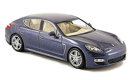 Porsche Panamera Turbo 1/43 Minichamps blue 2009 diecast model cars