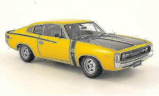 Chrysler Charger Coupe 1/18 Autoart e49 yellow diecast model cars