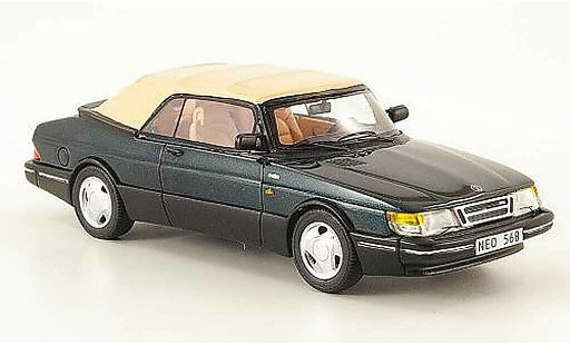 Saab 900 1987 1/43 Neo cabriolet green ferme diecast model cars
