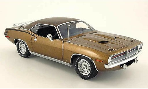 Plymouth Cuda 1970 1/18 Highway 61 gator top brown diecast model cars