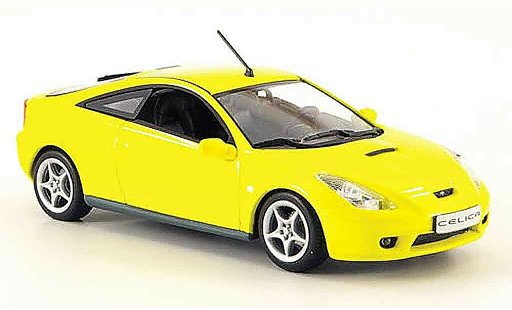 Toyota Celica 2000 1/43 Minichamps yellow diecast model cars