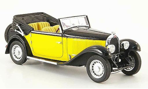 Bugatti Type 59 cabriolet 1/43 Luxcar yellow black 1934 diecast model cars