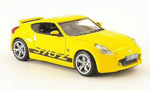 Nissan 370Z Base 1/43 J Collection yellow Linkslenker 2009 diecast model cars