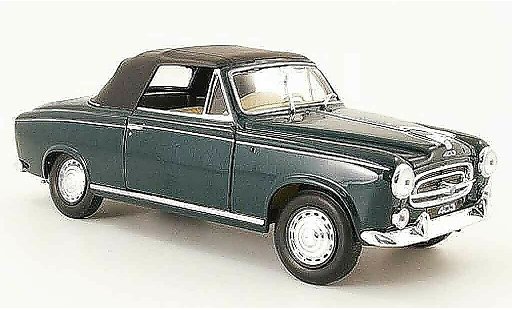 Peugeot 403 Cabriolet 1/18 Welly Convertible green avec capote 1957 diecast model cars