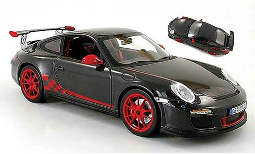 Porsche 911 GT3 RS 1/18 Norev 2009 grey/red diecast model cars