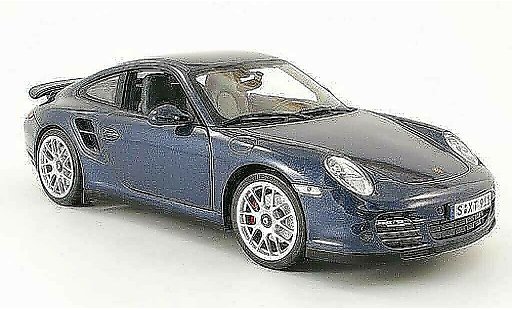 Porsche 911 Turbo 1/18 Norev blue 2009 diecast model cars