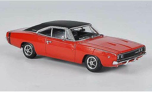 Dodge Charger 1968 1/43 Minichamps R/T red/mattblack diecast model cars