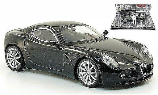 Alfa Romeo 8C competizione 1/43 Minichamps black avec Figur The Stig diecast model cars