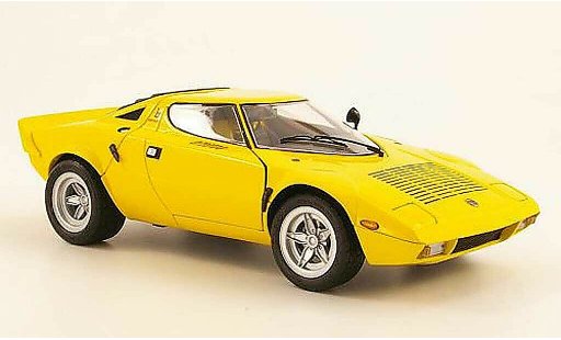 Lancia Stratos HF 1/18 Kyosho Wide Wheel yellow diecast model cars