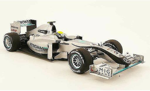 Mercedes F1 2009 1/18 Minichamps gp no.4 petronas n.rosberg showcar 2010 diecast model cars